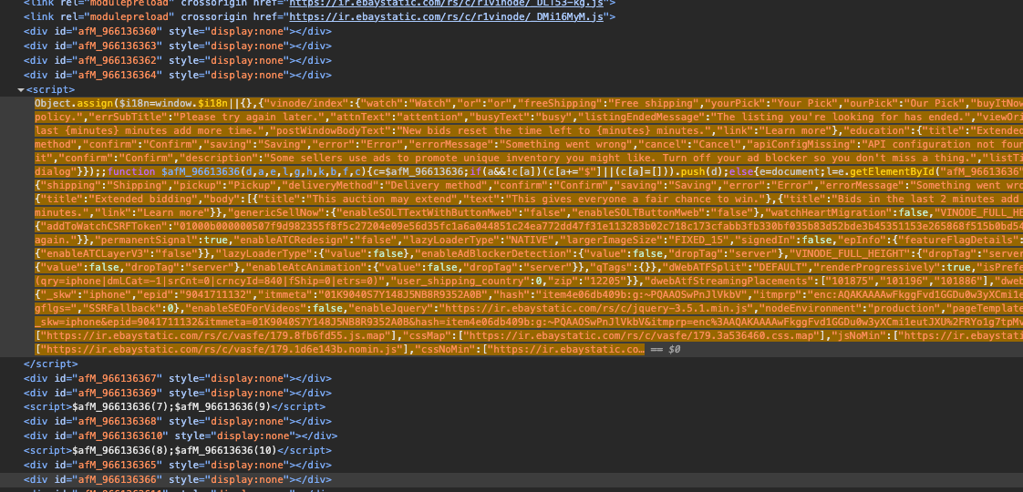 MSKU and perfect scraping for ebay products