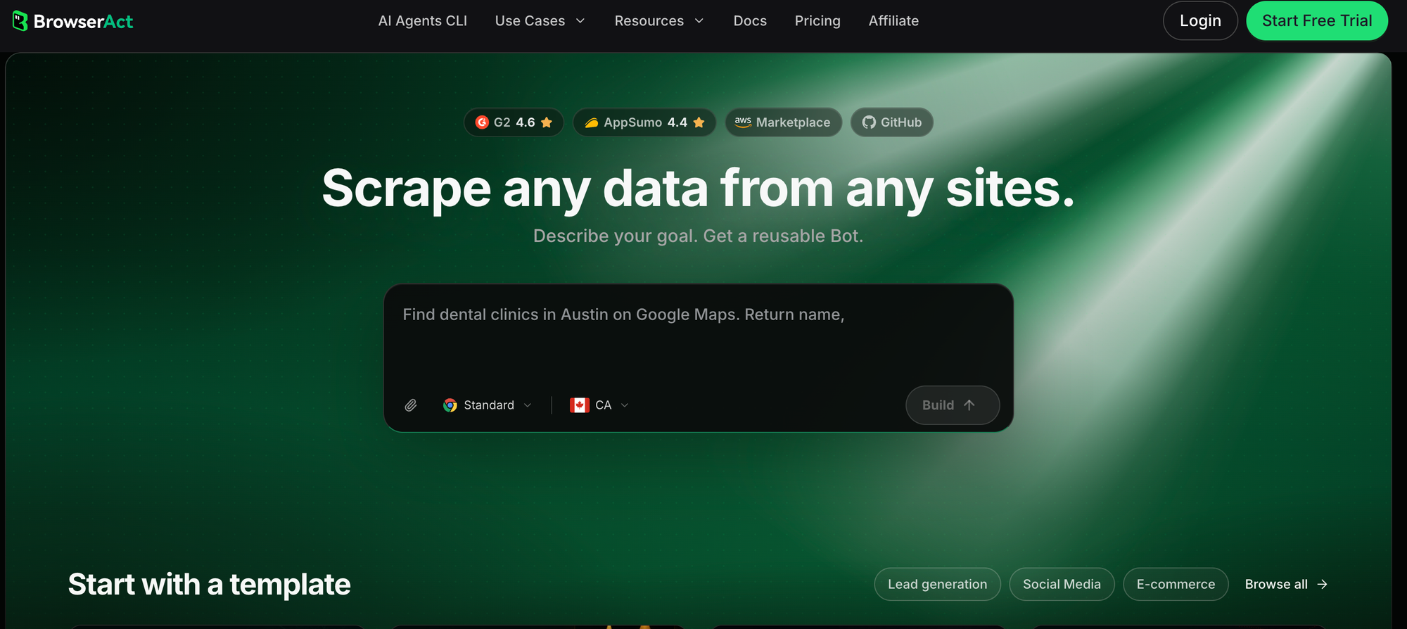 BrowserAct for one-prompt web scraping and reusable browser automation